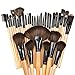 CoKate Makeup Brush Set, 32PC Eyebrow Shadow Makeup Brush Set with Pouch Bag Wooden