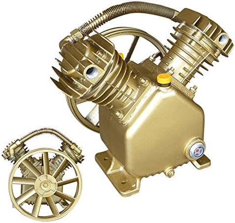 Domeiki 5HP Twin Cylinder Air Compressor Pump Dual 2 Piston V-Style Motor Head Tools