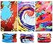 Toes Home 6PCS Outdoor Headband Elastic Seamless Bandana Neck Gaiter Scarf Sport Headwear Boho Series for Yoga Hiking
