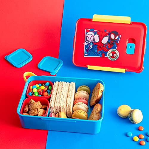Zak Designs Spidey And His Amazing Friends Reusable Plastic Bento Box