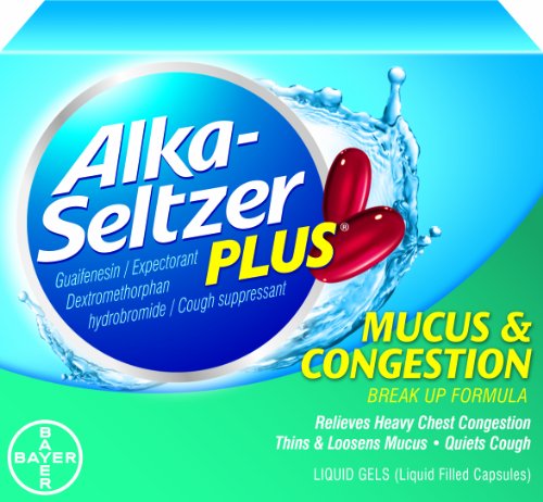 Alka-Seltzer Plus Mucus and Congestion Liquid Gels, 20-Count