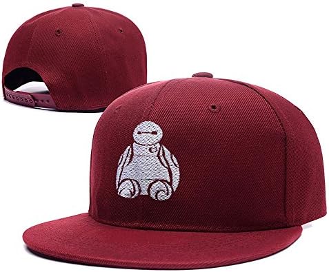 RHXING Big Hero 6 Baymax Adjustable Snapback Caps Embroidery Hats Red