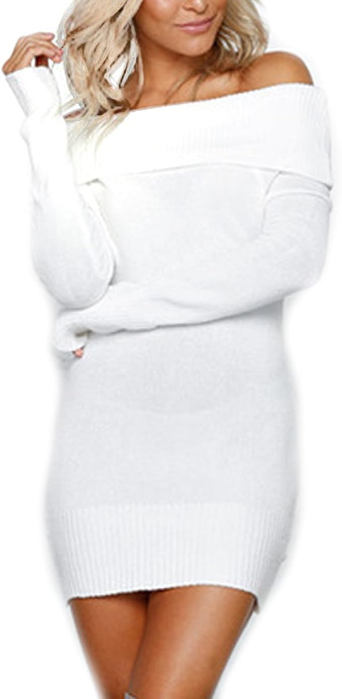 white sweater dress long sleeve