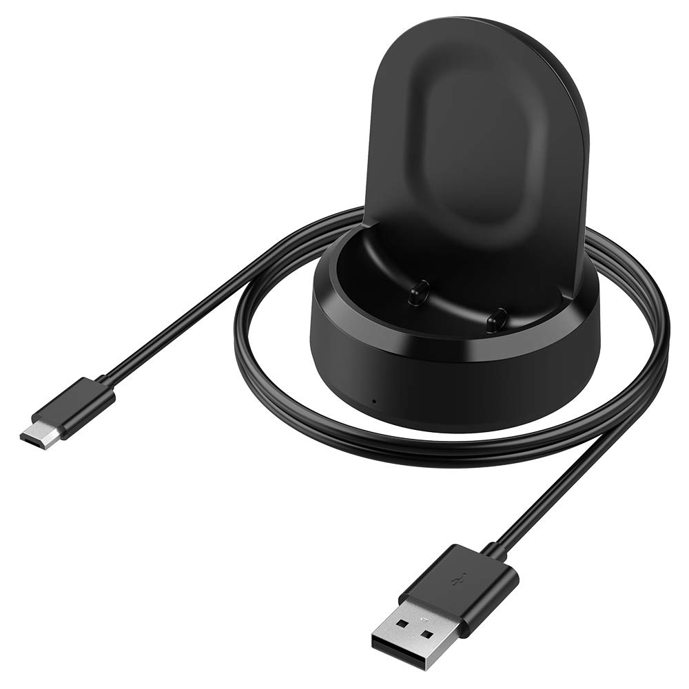 GeeRic Charger Compatible with Samsung Galaxy Watch 46mm, USB Wireless Charging Dock Replacement Charger Replacement for Galaxy Watch 42mm/40mm Black