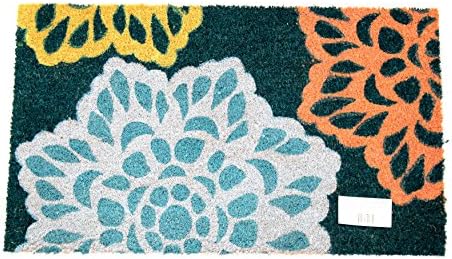 Home Garden Hardware 37471 Large Floral Printed Coir Doormat,Natural,Small