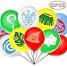 50 Pcs Moana Inspired Balloons Birthday Decoration Boat Sail Swirls Hooks Hawaiian Flower Leaves for Tropical Luau Summer Party
