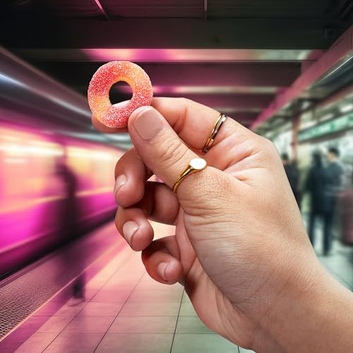 Trolli Peachie O's Sour Gummy Rings Candy, 5 Pound Bulk Bag