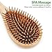 CHOSIN Wooden Paddle Hair Brush + Mini Travel Brush Natural Wood Bristles Detangling Hairbrush for Women Mens and Kids Removing Knots Smoothing Hair and Improve Hair Texture