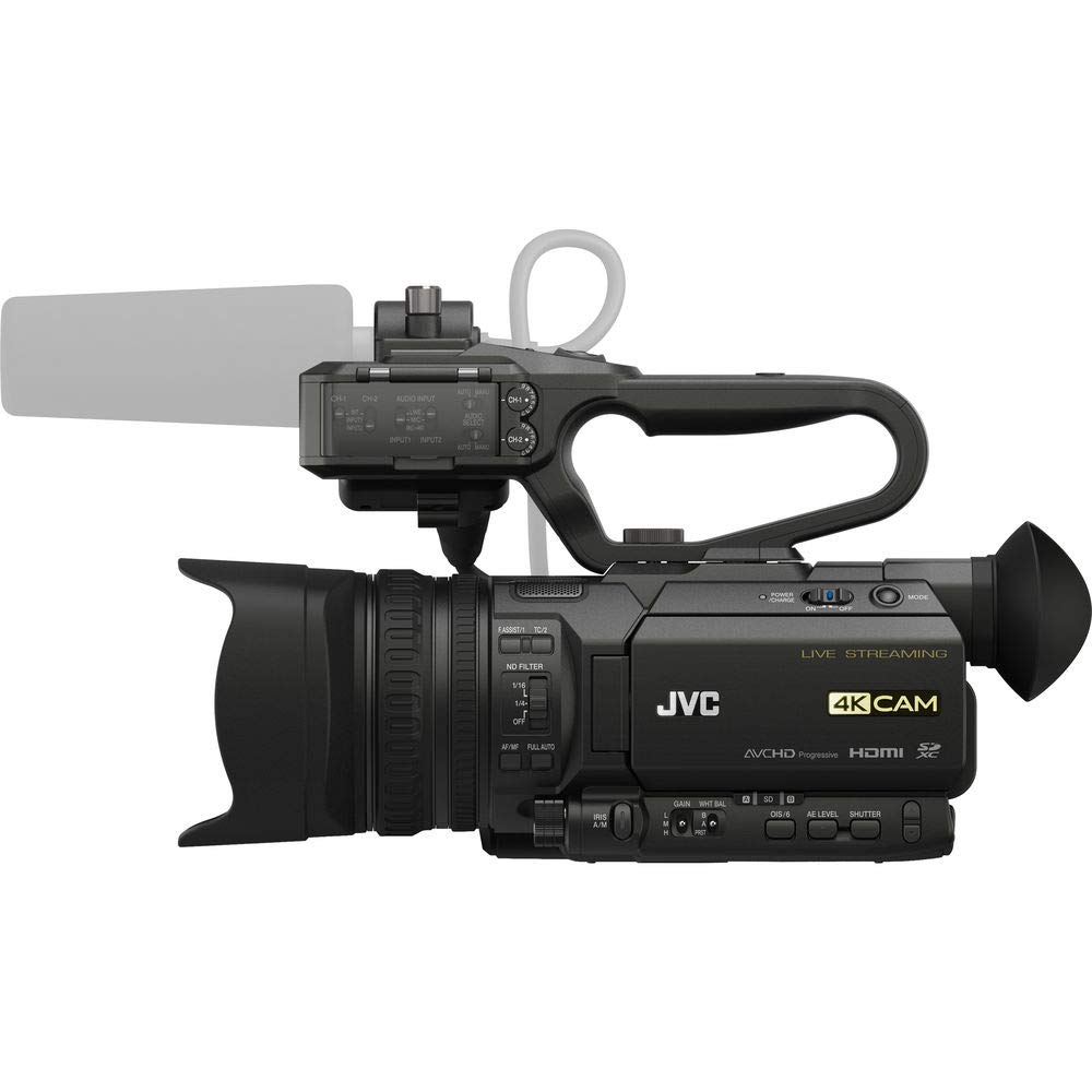 JVC GY-HM250 UHD 4K Streaming Camcorder +Built-in Lower-Thirds Graphics Advanced - Picture 4 of 5