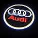 BAILONGJU Audi Easy Installation Car Door LED Logo Projector Ghost Shadow Lights 2-pc Set (b)