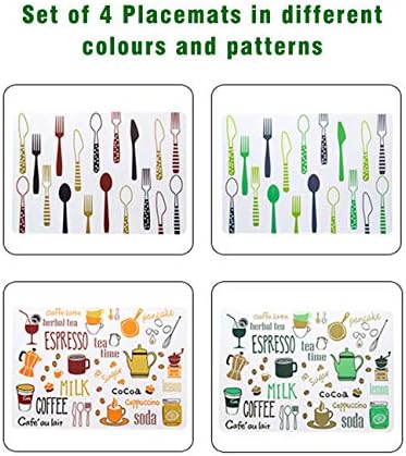 ランチョンマット 北欧 撥水 おしゃれ プレースマット テーブルマット Pp 防汚 断熱 滑り止め お手入れ簡単 家庭用 レストラン用 4枚 B087chr6s9 490円 人気海外一番 100 品質保証 全品送料無料 即日出荷 Sale開催中