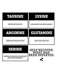 Mezcla de ácido Amino de Forte Elements – sabor de cereza silvestre – Médico formulado para la recuperación muscular – Contiene Arginina, Glutamina, Taurina, Lisina, Serina – 30 paquetes individuales