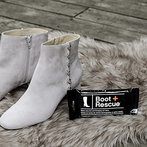 Boot Rescue AllNatural Cleaning Wipes. Remove Dirt & Damaging Salt Stains from Leather & Suede