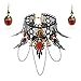 ETERNITY J. Elegant Vintage Black Lace Victorian Lolita Gothic Pendant Choker Necklace Earrings Set (Skull)