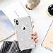 DAUPIN Compatible for iPhone Xs Max Phone Case Protective Defender Thin Slim Cases Clear Bling Glitter Shockproof Cover for Women Girls for iPhone Xs Max 6.5 inch (Silver)