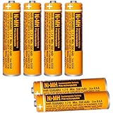6 Pack HHR-55AAABU NI-MH Rechargeable Battery for Panasonic 1.2V 550mAh AAA Battery for Cordless Phones