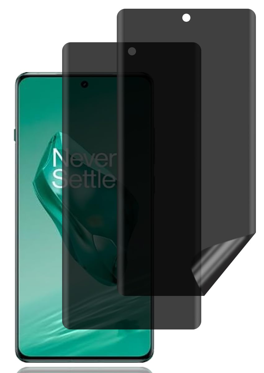 Privacy Screen Protector for OnePlus 12 5G [2 Pack], Anti Spy Screen Protector, Anti Scratch, Easy Installation, Anti Fingerprint, Bubble-Free, TPU Film Anti-spy Protective Film for OnePlus 12