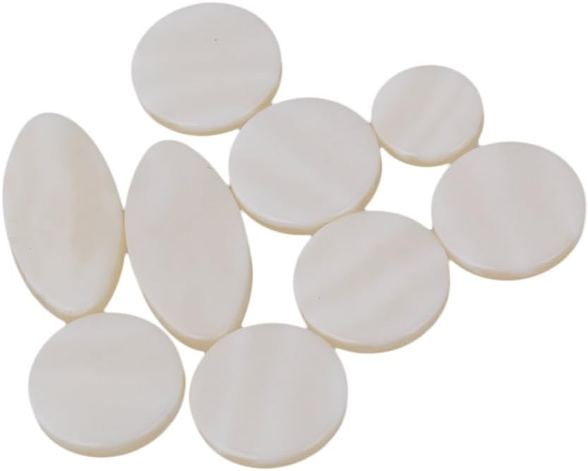 Yibuy Creamy-white Color Plastic Alto Saxophone Key Buttons Replacement Inlays Pearl Pack of 9 - Image 3