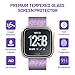 EXC Compatible Fitbit Versa Screen Protector [3 Pack] Tempered Glass Screen Protector for Fitbit Versa Lite Edition Smartwatch No Bubbling Waterproof Hardness Full Rounded Edge Coverage Screen Covers