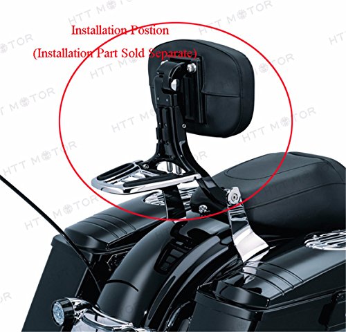XKMT-Multi Purpose Adjustable Driver Passenger Backrest Rack Compatible With Touring Softail [B072BHSBYJ] - Thumbnail 6