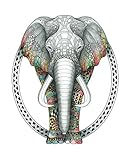 TangleEasy Lined Journal Elephant (Quiet Fox Designs) Hyper-Detailed, Exquisitely Rendered Animal Illustrations by Ben Kwok (BioWorkZ); Lined Pages with Plenty of Writing Space to Document Your World by Ben Kwok