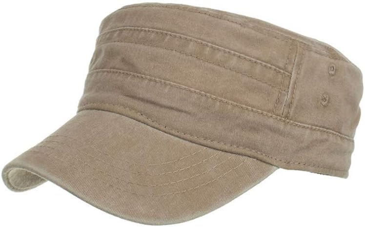 Washed Cotton Classic Army Military Caps Cadet Caps Unique Design Vintage Flat Top Cap Baseball Cap for Men Visors Hat