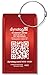 Dynotag Web/GPS Enabled QR Smart Aluminum Convertible Luggage Tag w. Steel Loop in Six Colors