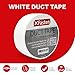 XFasten Duct Tape White, 2 Inches x 50 Yards, All-Weather Duct Repair Tape for Heavy-Duty Repair, Patching, Packing | High Tensile Strength & Shear Stress Resistance | Cold and Snow Resistant