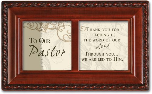 Cottage Garden To Our Pastor Woodgrain Inspirational Petite Music Box Plays How Great Thou Art