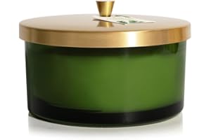 Thymes Frasier Fir Scented Candles for Home Decor – Green Heritage Holiday Candle – Notes of Siberian Fir Needles, Cedarwood & Sandalwood – Luxury Home Fragrance Gifts for Women & Men (4-Wick, 21 oz)