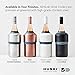 Huski Wine Chiller | Award Winning Iceless Design | Keeps Wine Cold up to 6 Hours | Wine Accessory | Next Generation Ice Bucket | Fits Some Champagne Bottles | Perfect Gift for Wine Lovers (Black)