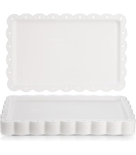 Lot De 2 Grands Plateaux De Service Réutilisables Diwali - Motifs Mandala Bollywood Pour Fêtes Festives
