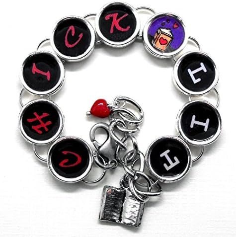 Chick Lit Book Themed Charm Bracelet