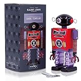 Sinihan Robot Wind Up Toys, Vintage Tin Toy, Robot Collectibles, Metal Wind-up Walking Robots for Kids Party Favors, Dark Templar