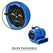 B-Air VP-25 1/4HP Blower Floor Fan, High Velocity Heavy Duty Industrial Air Mover, Utility Electric Carpet Dryer, Water Damage Equipment, Green