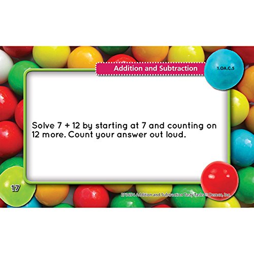 Edupress Addition and Subtraction Tasty Task Cards, Grades 1-2 (EP3654)