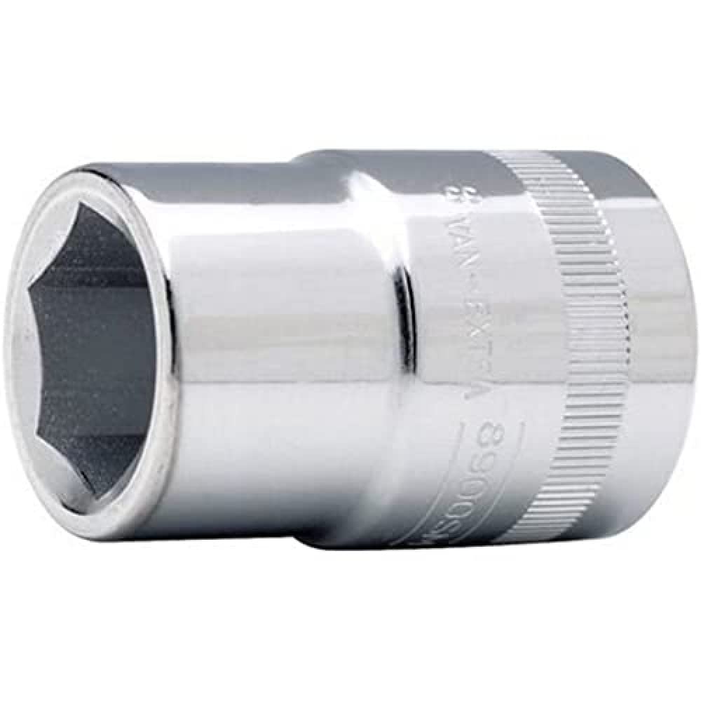 Bahco 8900SM-36 Standard Length Socket, Silver, 3/4-Inch Hex 36 mm