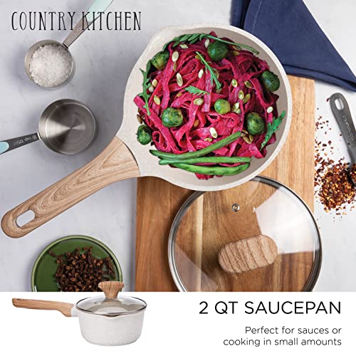 Country Kitchen Nonstick Cookware Sets 6 Piece High Quality Nonstick