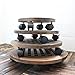 MORINN Wood Plant Stand 16 inch with Wheels, Plant Caddy Indoor, Pot Holder Round Planter Dolly with Castersthumb 2