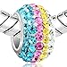 Third Time Charm Multicolor Birthday Charms Swarovski Elements Beads For Bracelets