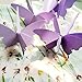 YCT 3D Butterfly Decorative Garland -110 inch Long, a Set of 2. (Purple)