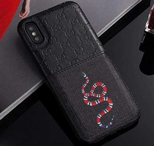 IPhone7/8 Case - New Elegant Luxury PU Leather Classic Style Protect Cover Case Compatible Apple iPhone7/8 Only(Black Snake)