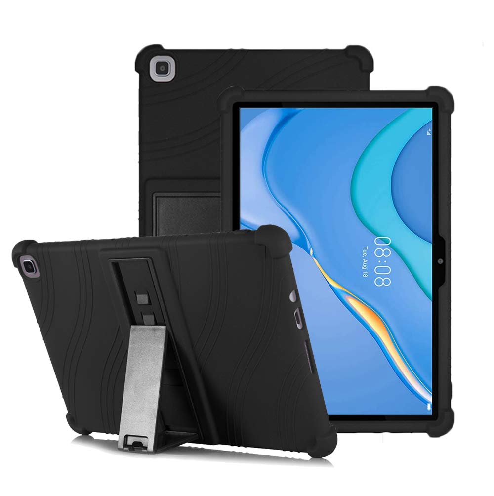 YGoal Silicone Case for Huawei MatePad T 10/Honor Pad X8 10.1- Light Weight Kids Friendly Soft Shock Proof Protective Cover for Huawei MatePad T10, Black