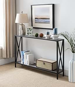 Amazon.com: Grey / Black Metal Frame 2-tier Entryway 