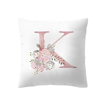 Amazon Com Kasaas Letter Print Pattern Decorative Pillowcases
