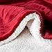 Bedsure GentleSoft Sherpa Fleece Throw Blanket for Couch - Thick and Warm, Soft Fuzzy Plush Throw Christmas Blanket for Winter, Red, 50x60 Inches