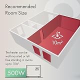 Devola Designer WiFi Electric Glass Panel Heater 500W with Timer Remote view 6