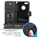 iPhone SE Case, BUDDIBOX [Wrist Strap] Premium PU Leather Wallet Case with [Kickstand] Card Holder and ID Slot for iPhone SE, (Black)
