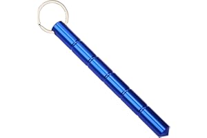 JR JUN RONG Aluminum Portable Keychain with Keyring for Men and Women