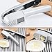 Garlic Press, 2 in 1 Garlic Mince and Garlic Slice with Garlic Cleaner Brush and Silicone Tube Peeler Set- Aluminum Alloy Garlic Crusher and Slicer- Durable and Easy to Clean